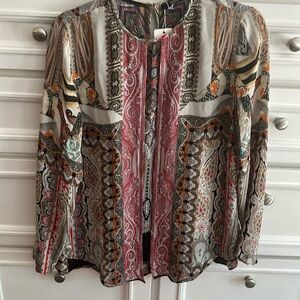 Etro layered silk blouse EUC. Size 44 IT US M